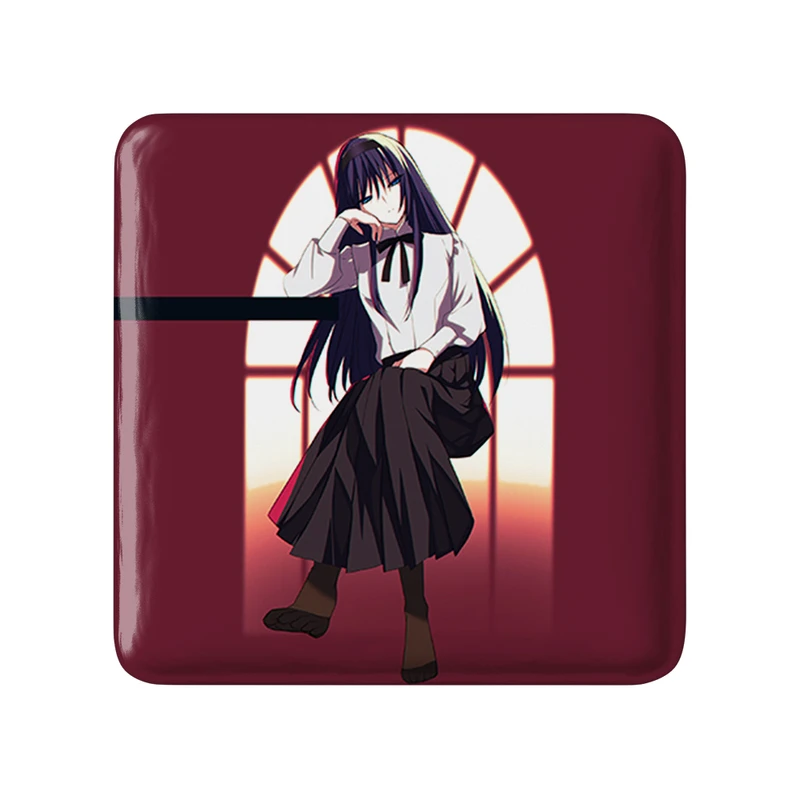 مگنت خندالو طرح بازی تسوکی هیمه‌ (Tsukihime) مدل مربعی کد 34517