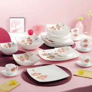 سرویس 38 پارچه لومینارک مدل Rose Poppies سفید کد H4529