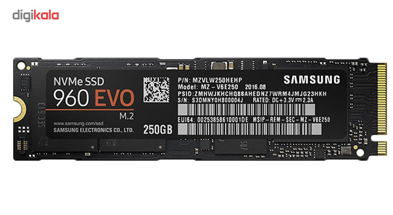 اس اس دی اینترنال سامسونگ مدل 960 Evo ظرفیت 250 گیگابایت