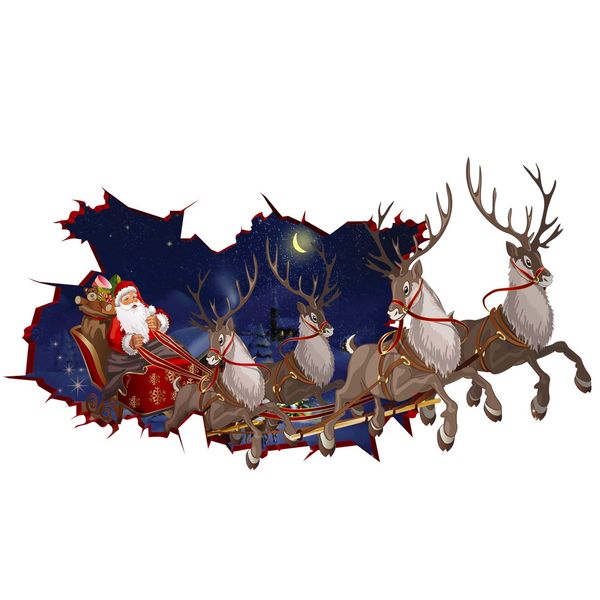 استیکر سه بعدی ژیوار طرح Santa Clause استیکر سه بعدی ژیوار طرح Santa Clause