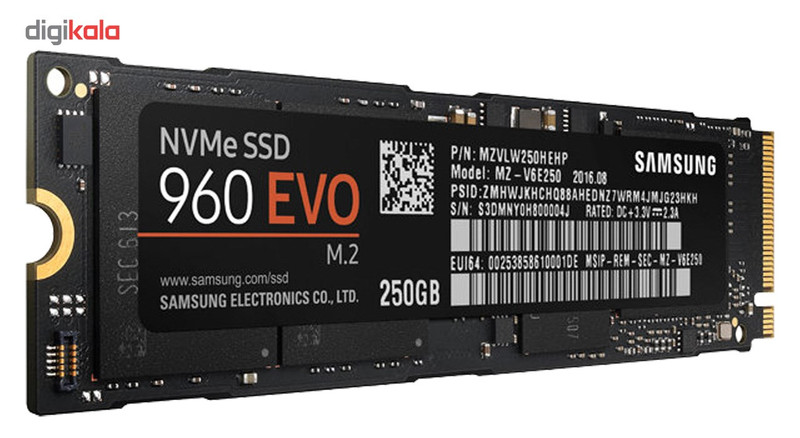 اس اس دی اینترنال سامسونگ مدل 960 Evo ظرفیت 250 گیگابایت