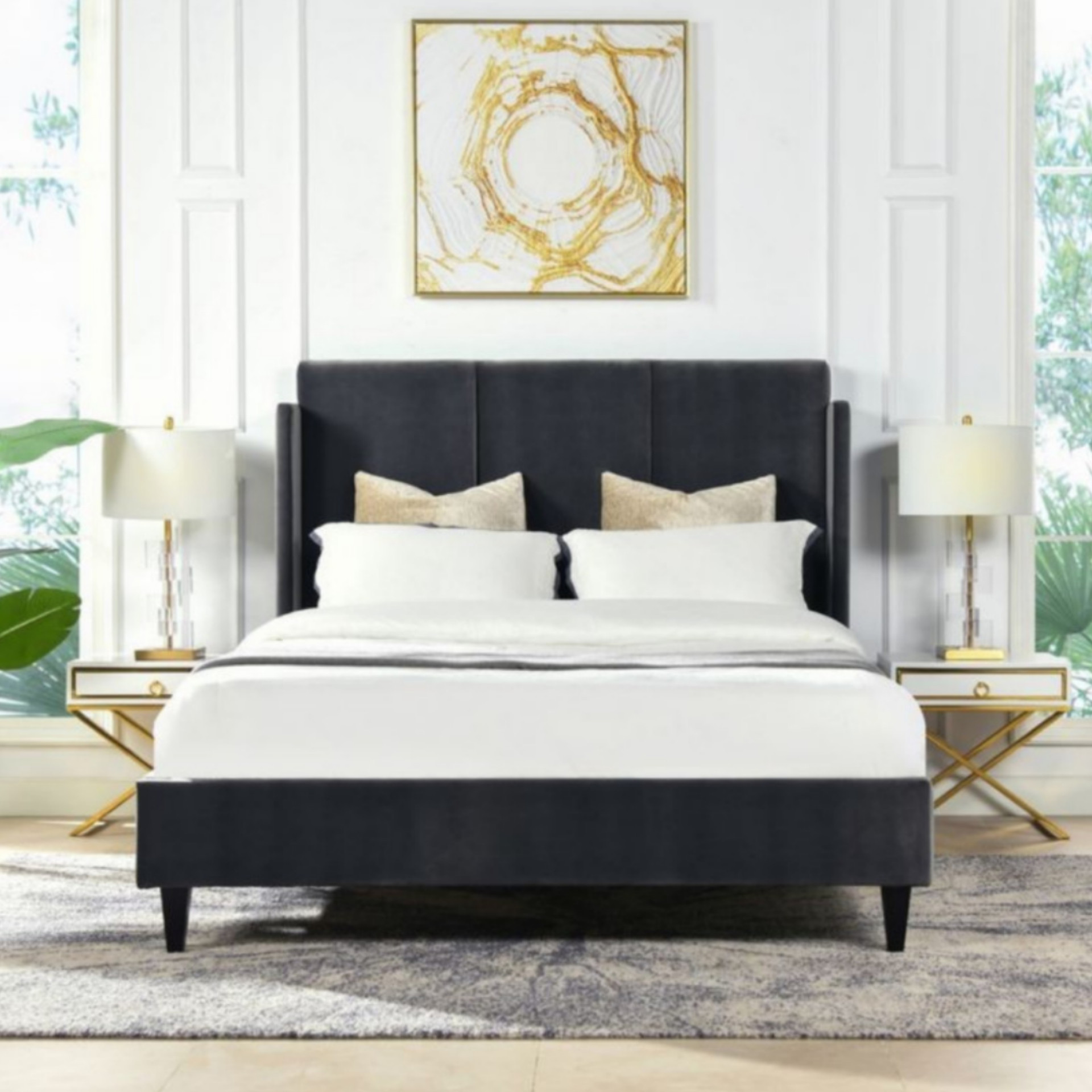 تخت خواب دو نفره کد p 540 سایز 160x200 سانتی متر