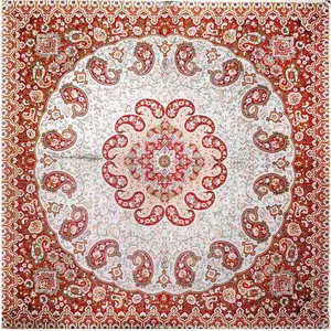 رومیزی ترمه ابریشم رضایی مدل T10208 طرح ونوس