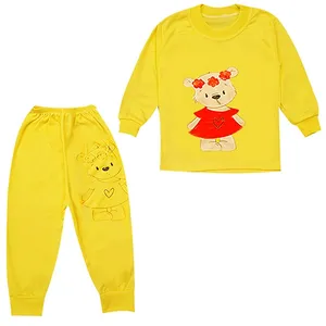 ست تی شرت و شلوار نوزادی مدل خانوم خرسی کد Za1