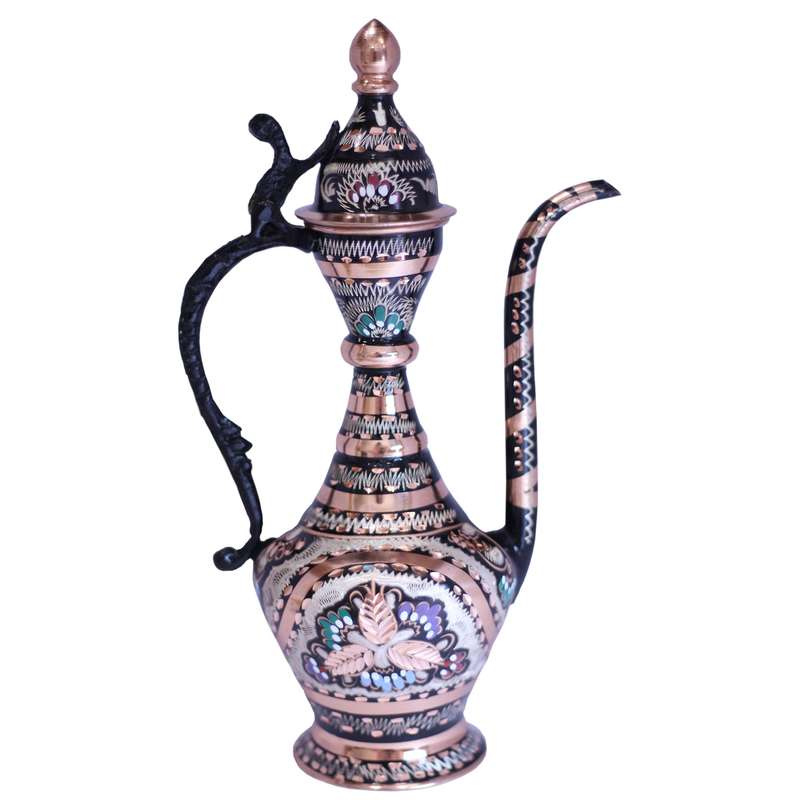 گلاب پاش میناکاری مسی طرح شکم دار کد 041
