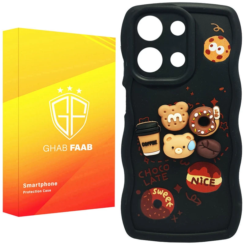 کاور قاب فاب مدل سیلیکونی فانتزی طرح دخترانه مناسب برای گوشی موبایل شیائومی   Redmi Note 13 Pro 4G / Poco M6 Pro 4G