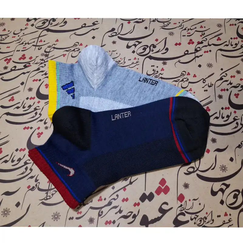 جوراب ساق کوتاه مردانه لنتر کد ZH - 04  مجموعه 4 عددی