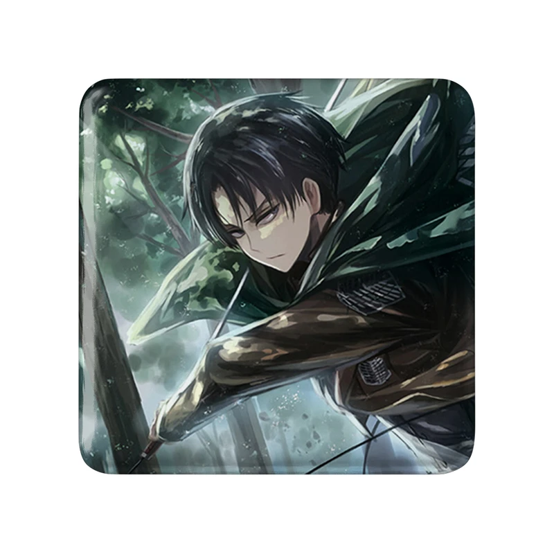 مگنت خندالو طرح لیوای انیمه اتک آن تایتان Attack on Titan  مدل مربعی کد 18625