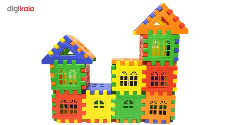 بازی ساختنی بلوک های خانه سازی 72 تکه