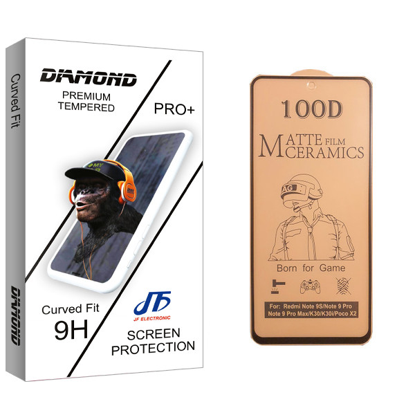 محافظ صفحه نمایش سرامیکی جی اف مدل Diamond glass مناسب برای گوشی موبایل شیائومی Redmi Note 9s