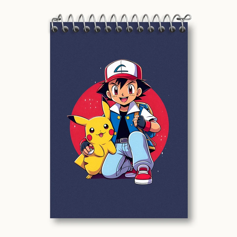 دفتر یادداشت 50 برگ خندالو طرح انیمه پوکمون کد N4848