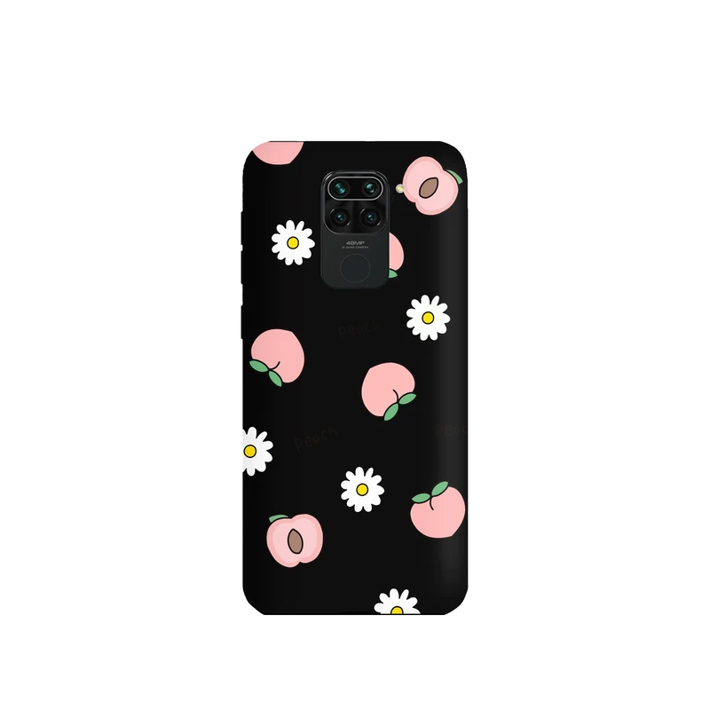 کاور طرح هلو صورتی کد t2294 مناسب برای گوشی موبایل شیائومی Redmi Note 9 