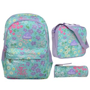 کوله پشتی نومد مدل FLOWER CUTE به همراه کیف غذا و جامدادی
