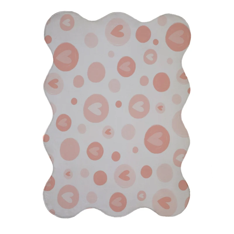 پادری مدل دالبر طرح قلب کد 8157 سایز 80x110 سانتی متر 