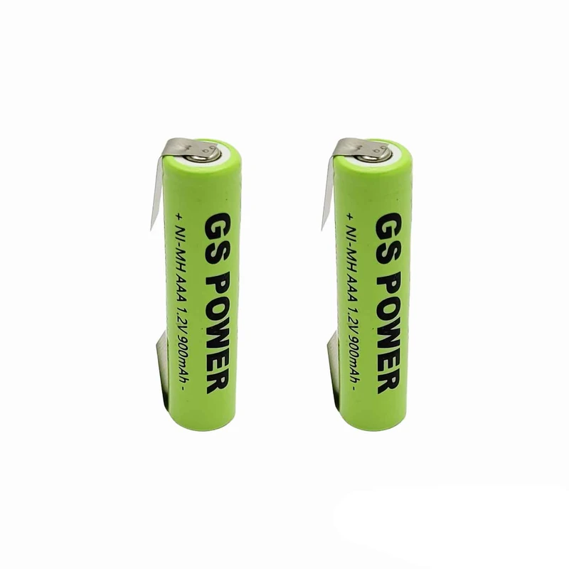 باتری نیم قلمی قابل شارژ جی اس پاور مدل GS-900mAh بسته دو عددی