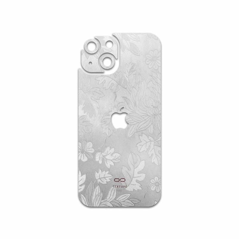 برچسب پوششی ماهوت مدل Silver-Wildflower مناسب برای گوشی موبایل اپل iPhone 15
