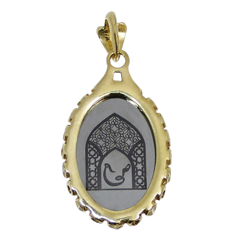 آویز گردنبند زنانه مدل حدید سوره توحید کد 7701