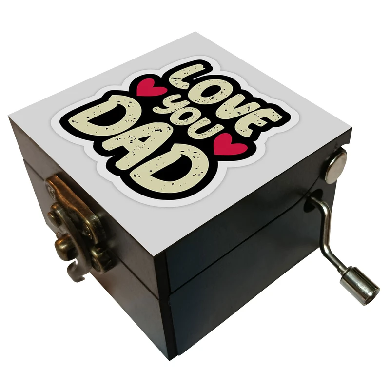 جعبه موزیکال مدل هندلی طرح دوست دارم بابا کد 1185