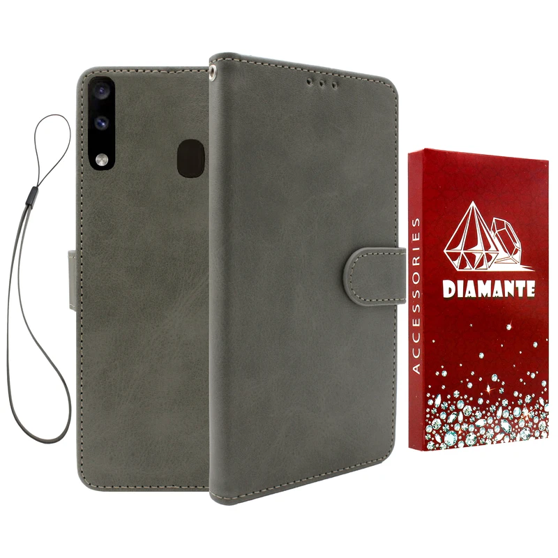 کیف کلاسوری دیامانته مدل Chanta rd مناسب برای گوشی موبایل سامسونگ Galaxy A20 به همراه بندآویز