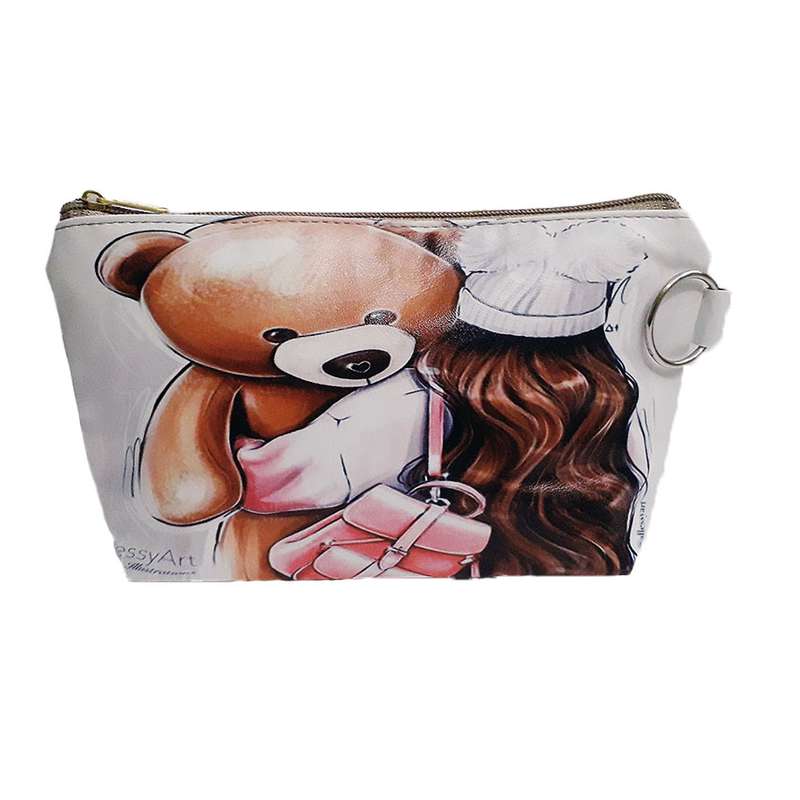 کیف لوازم آرایش زنانه مدل قایقی چاپی کد 10