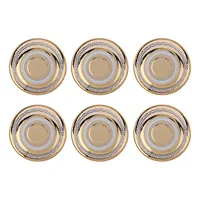 نعلبکی چینی گلد کد ۱۸ بسته ۶ عددی