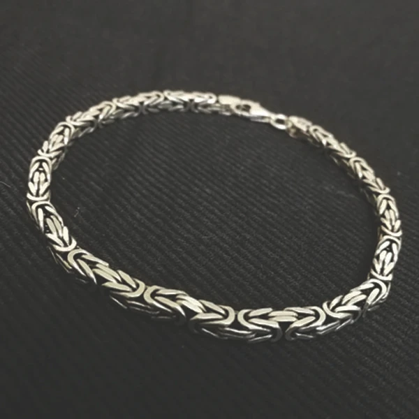 عکس شماره 7 : دستبند نقره مردانه مدل tbskraldas22