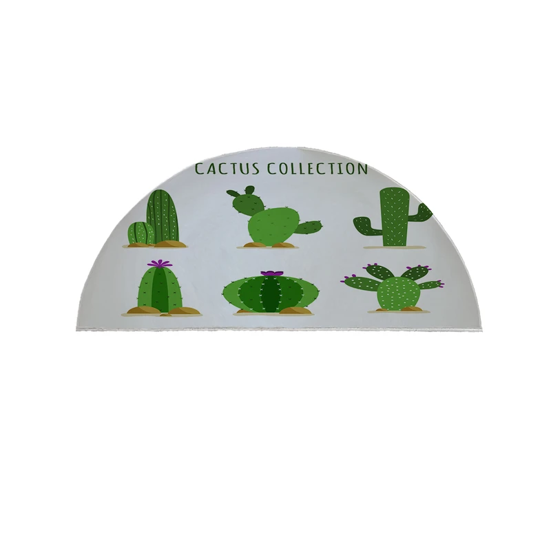 پادری مدل نیم دایره طرح کاکتوس کد 8771 سایز 90×45 سانتی متر