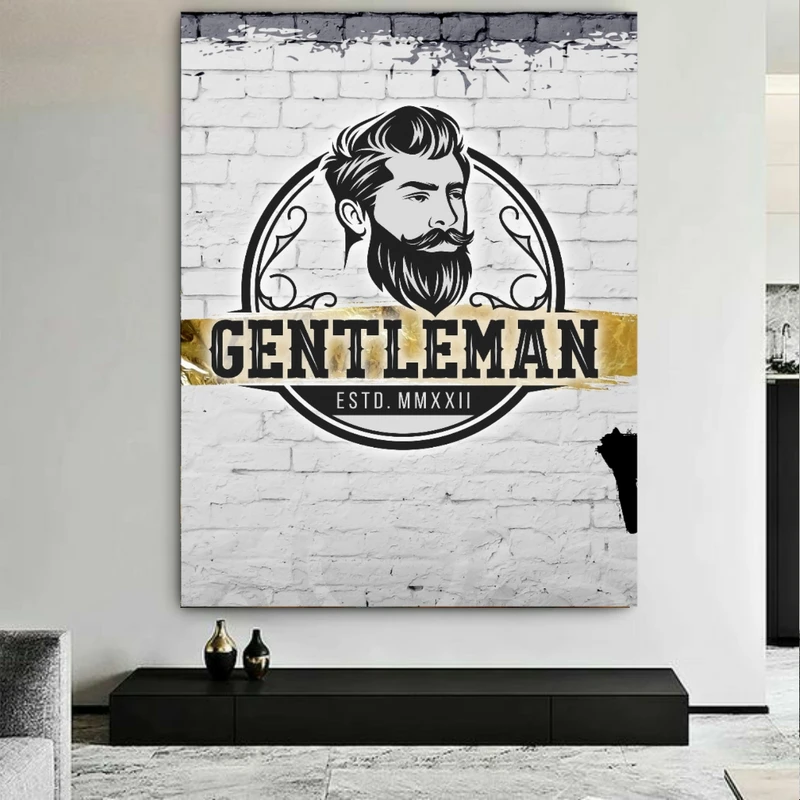 تابلو بوم طرح مخمل تصویر مردانه مدل جنتلمن کد BK23051