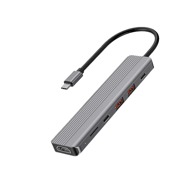 هاب 6 پورت USB-C پاورولوجی مدل 6IN1 SLIM