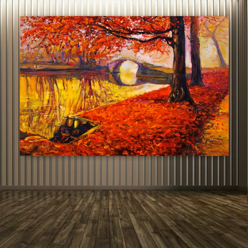 پوستر دیواری طرح نقاشی آبرنگی مدل پائیز کد FP10201