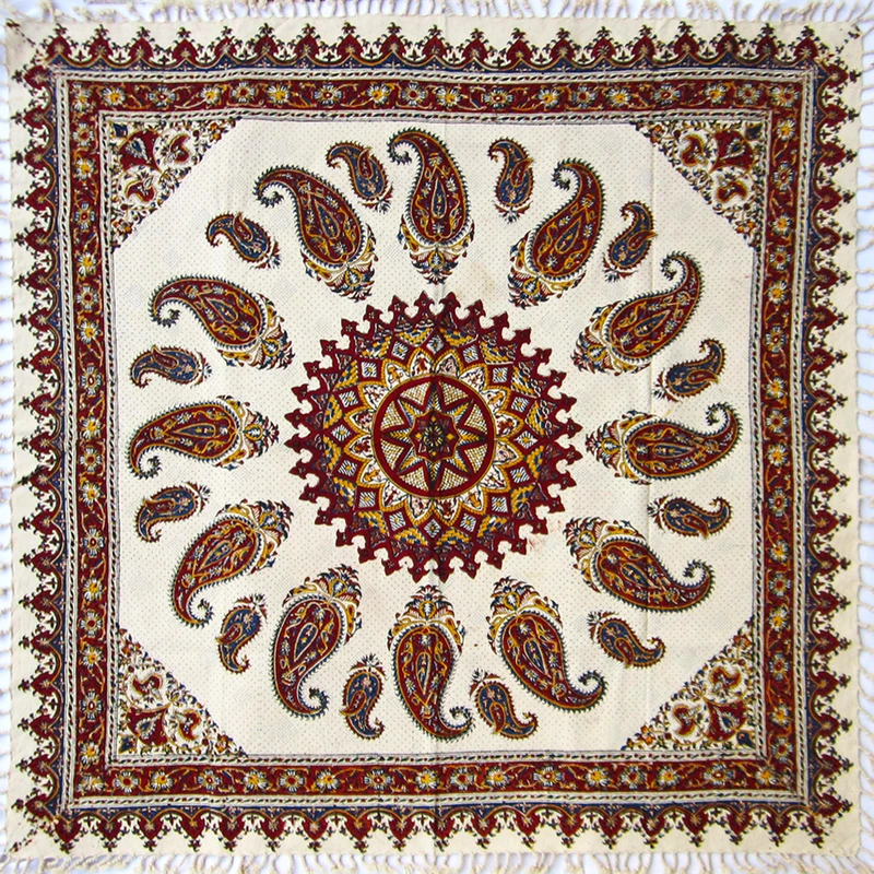 رومیزی قلمکار مدل سنتی کد 120120-4