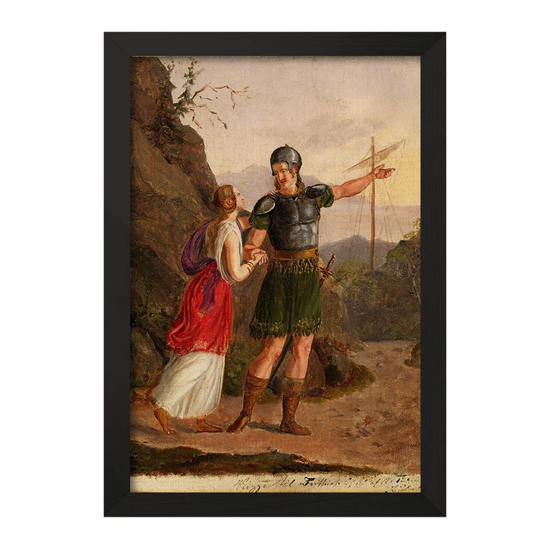 تابلو خندالو مدل نقاشی طرحی برای خروج فریتیوف اثر آدولف تایدمند کد F12331