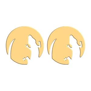 گوشواره طلا 18 عیار زنانه فرشته مدل مارمولک WEL-000393