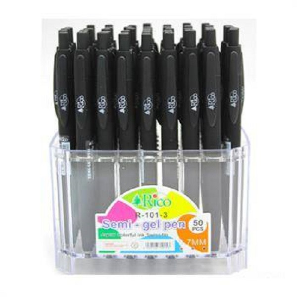 خودکار ریکو مدل فشاری semi gel R101 بسته 50 عددی