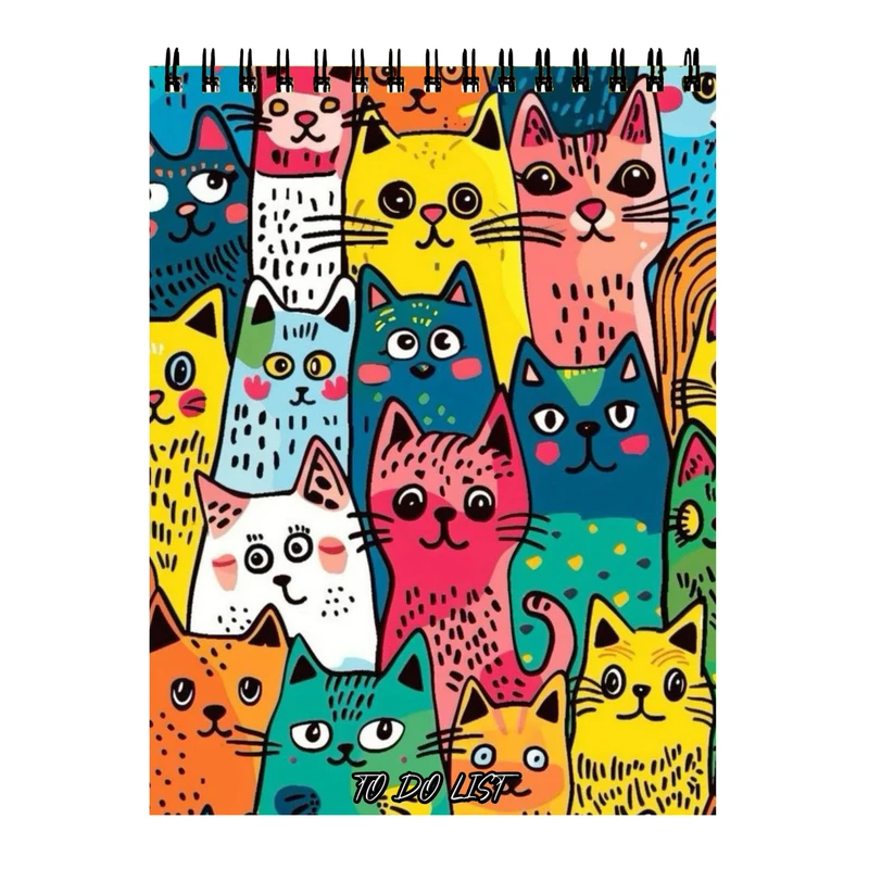 دفتر برنامه ریزی 60 برگ طرح گربه شب پرستاره کد 711