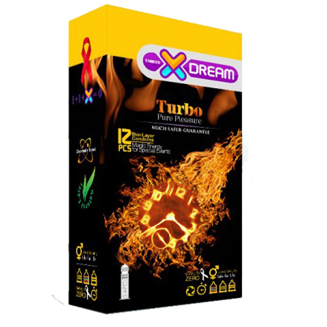 کاندوم ایکس دریم مدل Turboبسته 12 عددی
