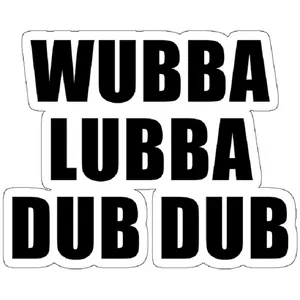 استیکر لپ تاپ مدل Wubba Lubba Dub Dub