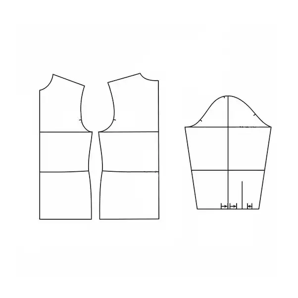 الگو خیاطی بالاتنه و آستین بدون پنس زنانه متد مولر سایز 36 تا 52 مدل رگالی بسته 9 عددی