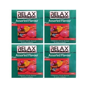 کاندوم ریلکس مدل ASSORTED FLAVOUR 3 مجموعه 4 عددی