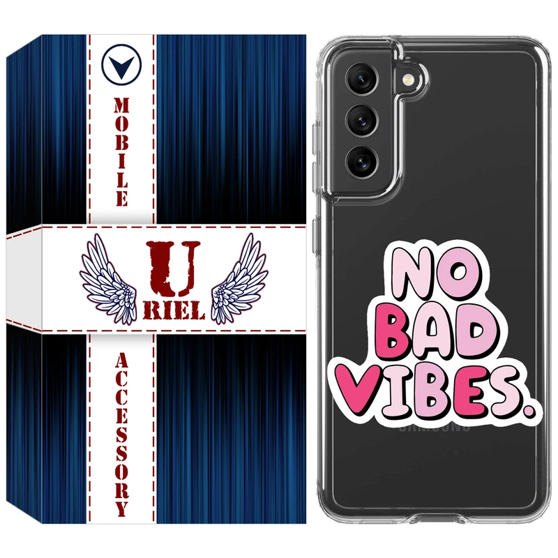 کاور یوریل مدل Clear کد 92 طرح انرژی مثبت مناسب برای گوشی موبایل سامسونگ Galaxy S21 FE