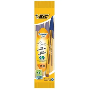 Bic Cristal Fine Blue Pen -  Pack of 4