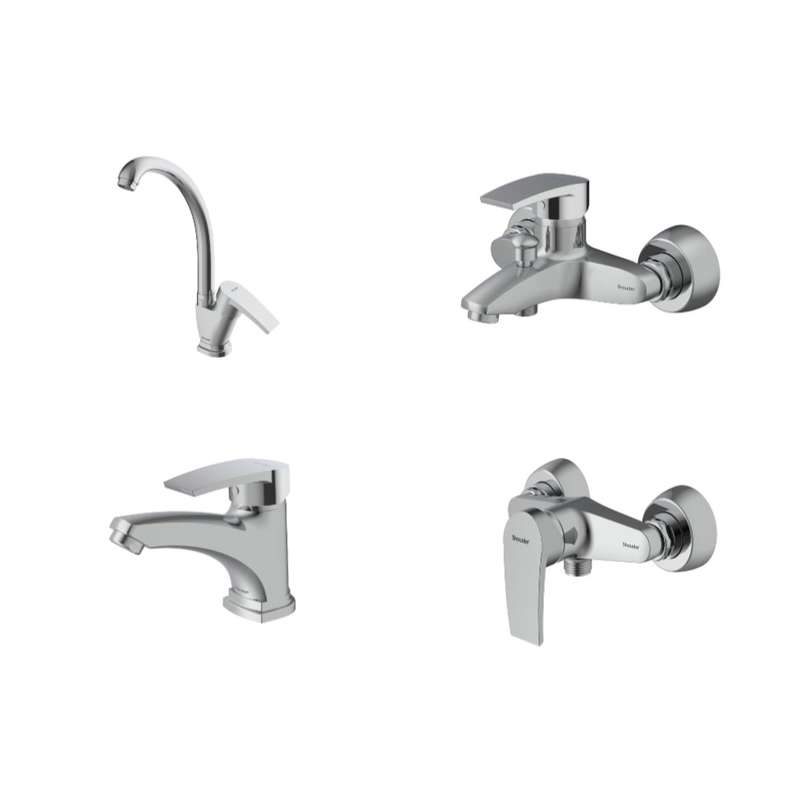 ست شیرآلات شودر مدل پلاس مجموعه 4 عددی