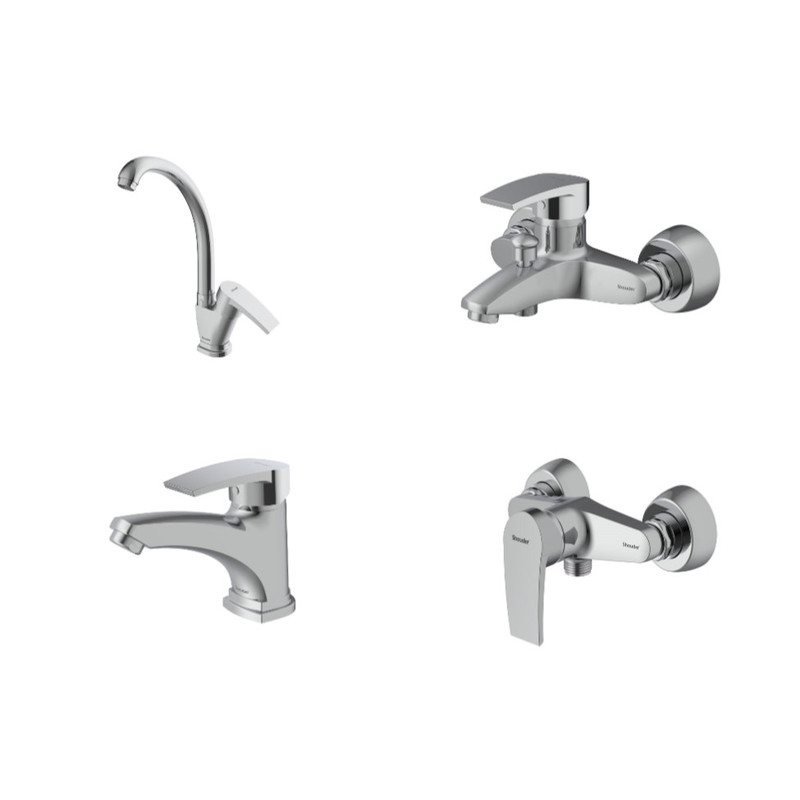 ست شیرآلات شودر مدل پلاس مجموعه 4 عددی