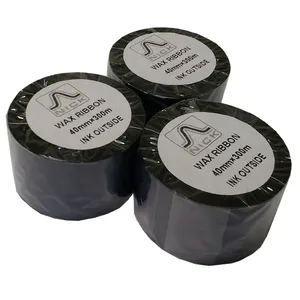 ریبون پرینتر لیبل زن نیک مدل WAX 40mm x 300m  بسته 4 عددی