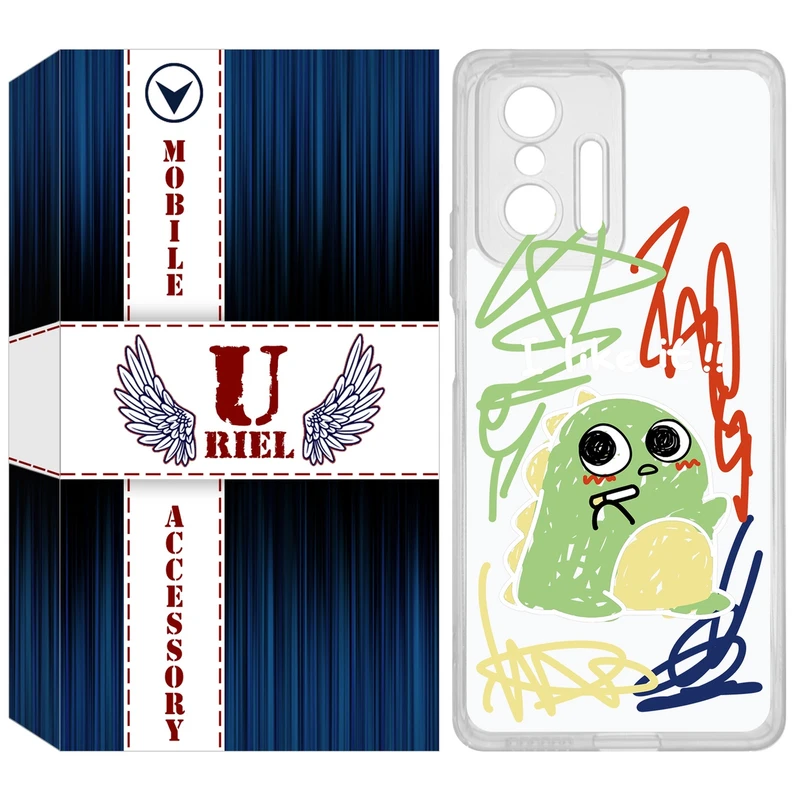 کاور یوریل مدل Clear کد 21 طرح دایناسور نقاش مناسب برای گوشی موبایل شیائومی 11T / 11T Pro