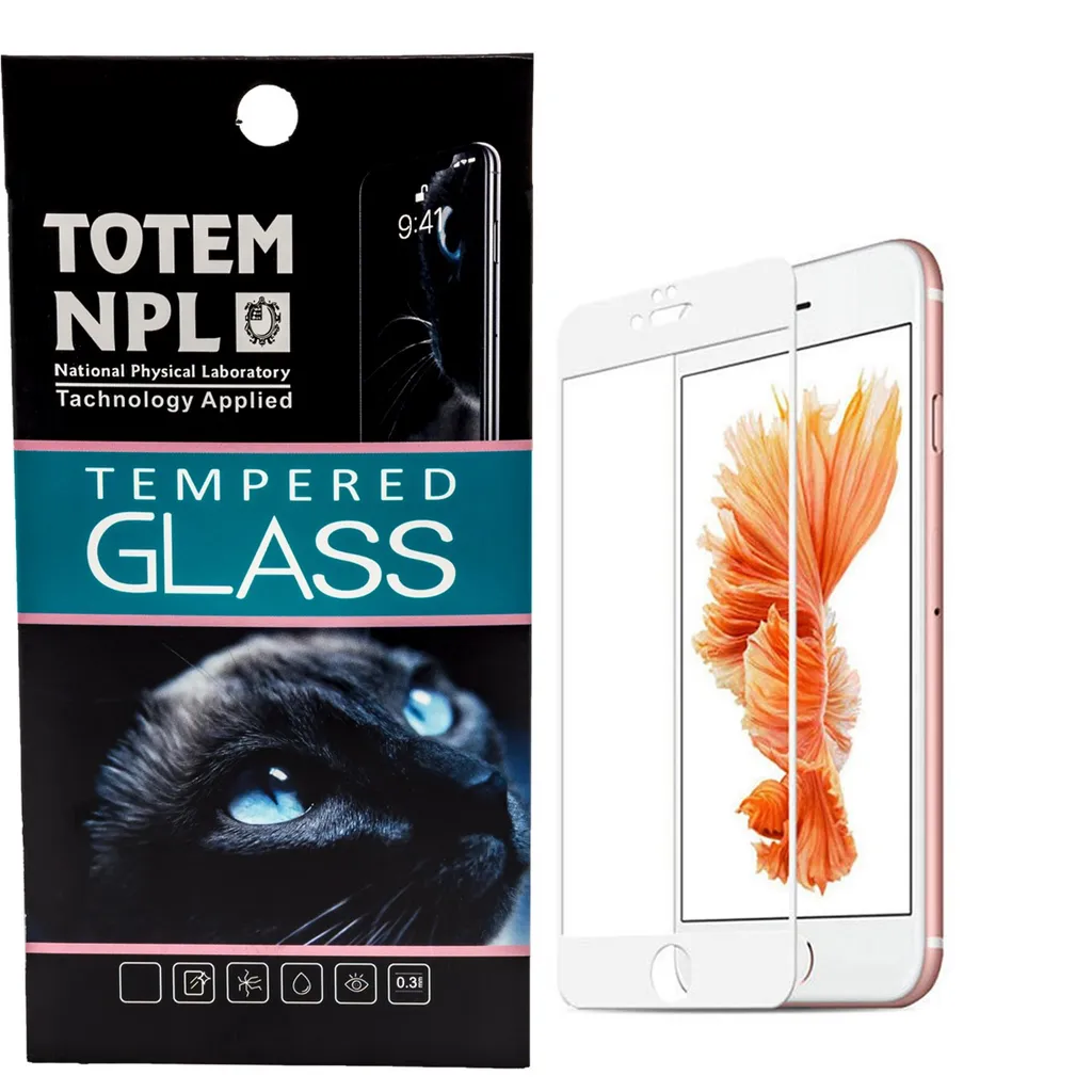 محافظ صفحه نمایش تمام چسب شیشه ای مدل 5D مناسب برای گوشی اپل آیفون 6/6s