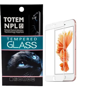محافظ صفحه نمایش تمام چسب شیشه ای مدل 5D مناسب برای گوشی اپل آیفون 6/6s