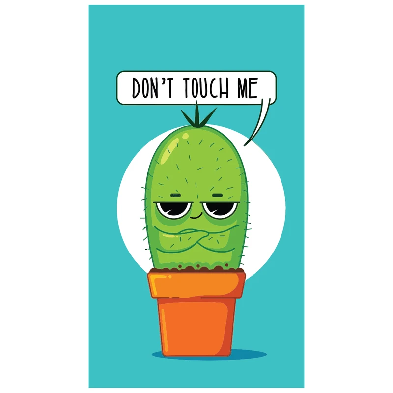 برچسب لپ تاپ پویا مارکت طرح به من دست نزن کد 3069