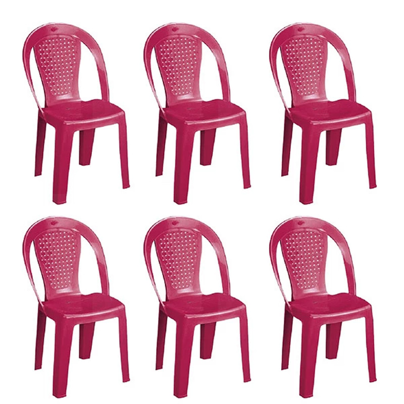 صندلی ناصر پلاستیک کد 942 مجموعه 6 عددی