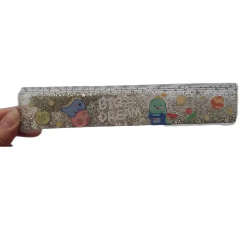 خط کش 20 سانتی متری مدل آکواریومی طرح دایناسور کد 01